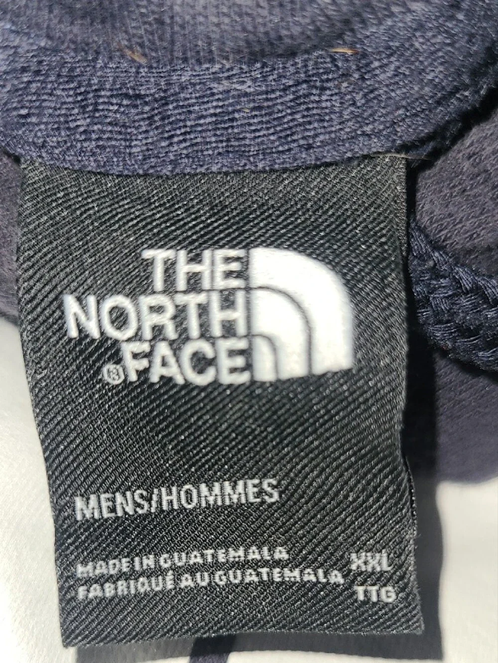 The North Face Navy Pullover Hoodie with White Logo Mens Size